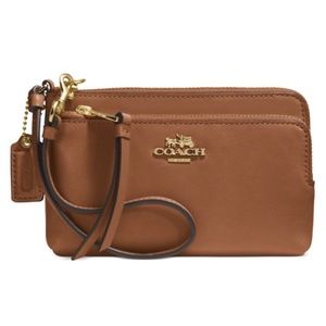 Leather coach wristlet
